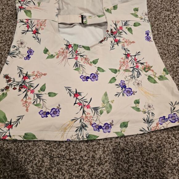 Women's Athleta Floral Underwire Tankini Swim Top | Size 36 B/C - Picture 6 of 11